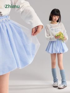 iplant | Girls Skirt Half Short French Style Flower Bud Dress