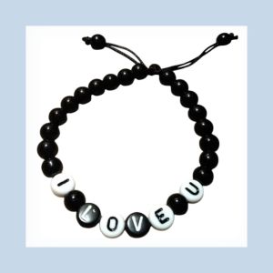 8mm Gelang Tangan Tali Hitam|Gelang Huruf Paracord|Personalized Letter Custome DIY|Gelang Nama Tali|Gelang Abjad