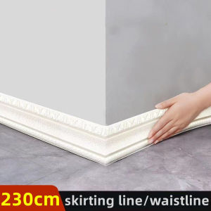 230×7.8cm Removable Foam Waterproof 3D Pattern Wallpaper Border Wall Decor Foam Frame Sticker