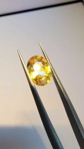 TASSAR Natural Yellow Sapphire | Pushpa Raagam | Safir Kuning Asli | Srilanka | Certified