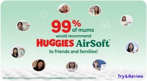 Huggies Airsoft Tape Diapers NB68/ S58 (1 Pack) - Breathable and soft premium diapers for baby