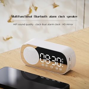 X-DEAL Wireless Bluetooth speaker home alarm clock card radio student mini clock small speaker