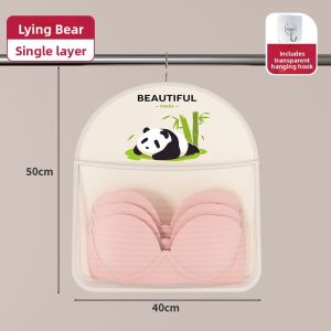 Double Layer Wall Mounted Bathroom Closet Underwear Socks Storage Bag Dormitory Essential Organizer Travel Storage Tool