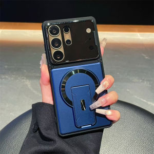 Full Lens Protection Fold Stand Magnetic Case For Samsung Galaxy S26 Ultra S25 S24 S23 Ultra A36 A56 A37 A17 For Magsafe Cover