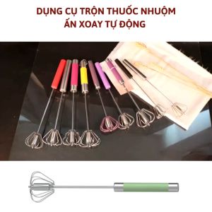 Cây Trộn Thuốc Nhuộm Dụng Cụ Đánh Thuốc Nhuộm Xoay 360º Tiện Dụng Nhanh Chóng Chất liệu thép không gỉ .