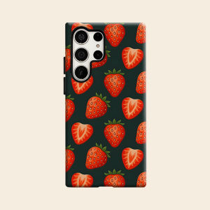 BILIBILI | Fresh Strawberry Luxury Fashion Full Lens Protective Case for Samsung Galaxy S26 S25 S24 A56 A36 Plus Ultra