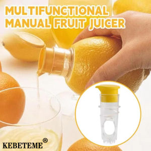 KEBETEME Lemon Juicer Squeezer Portable Manual Lime Juicer Hand Lemon Juicer Faucet Screw Top Lemon Juicer With Built-In Filter