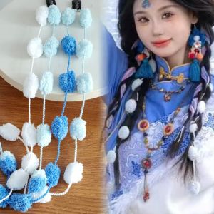 Ethnic Style Hanfu Hair Accessories Womens Tibetan Braid Hairdo Tour Photography Hair Ties Fashionable Hair Ornaments