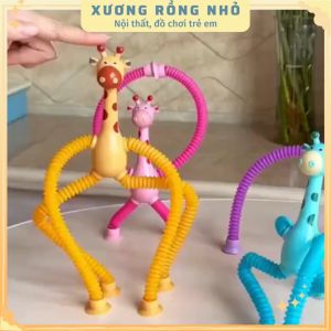 Đồ chơi lò xo hươu cao cổ sét 3 hươu cao cổ kéo dài có đèn LED cho bé - Xương rồng nhỏ