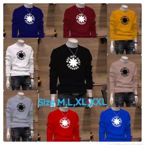 Diskon Spesial Sweater Keren Crewneck Elegan Kaos Pria Trendy Sweatshirt Kasual Sweter Baju Red Hot