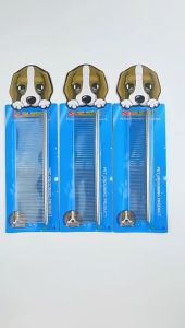 หวีสุนัข หวีสัตว์เลี้ยง 2 ด้าน หวีเห็บหมัด หวีสางเห็บหมัด หวีขนสัตว์เลี้ยง หวีขนแมว สำหรับหวีขนสัตว์เลี้ยง อุปกรณ์ตัดขนสู้