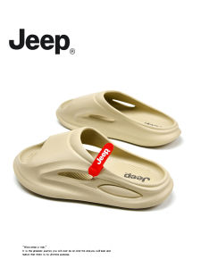 รองเท้าแตะส้นแบนพื้นหนาสำหรับกลางแจ้งแบบลำลองสำหรับผู้ชาย JEEP รองเท้าแตะกันลื่นสำหรับฤดูร้อน รองเท้าแตะแบบสวมสบายสำหรับคู่รัก