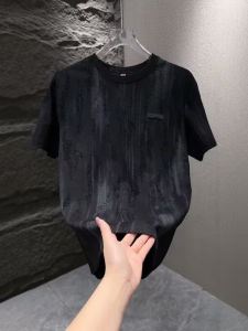 Áo Thun Nam Mùa Hè Cổ Tròn Tay Ngắn Nhuộm Màu Thời Trang Thường Ngày Đa Năng Tay Lửng in Họa Tiết Áo Phông Hợp Thời Trang