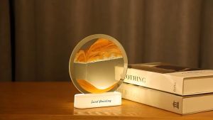 Tranh Cát Lún 3D Phát Sáng Viền Tráng Gương Chuyển Động Dùng Decor Trang Trí Phòng Khách Bàn Làm ViệcTranh Cát Lún 3D