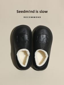 รองเท้าแตะผู้หญิงแบบสวมหัวพื้นนุ่มกันน้ำฤดูใบไม้ร่วง/ฤดูหนาว รองเท้าแตะแบบสวมหัวพื้นนุ่มกันลื่นในร่มสำหรับใส่กลางแจ้ง