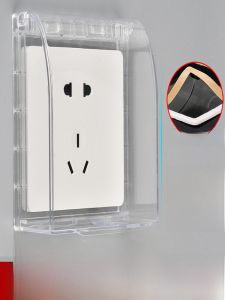 Hộp Chống Nước Kiểu Tự Dính Nắp Đậy Bảo Vệ Ổ Cắm Lắp Tối Kiểu 86 Công Tắc Điện Nâng Cao Lắp Đặt Ngoài Ba Bức Liền Hai Bức Liền