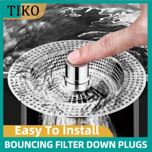 Kitchen Sink Drain Strainer Stainless Steel Pop Up Sink Stopper Anti Clogging Sink Food Catcher Basket Odor Filter Sink Sink Accessories
