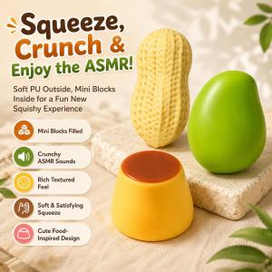 Crunchy Squishy Toys For Kids Giant Squishy Toys For Girls Squeeze Toys For Kids Slow Rising Squishy Toy Stress Relief Fidget Toy Soft Cute Gift Sensory Toy