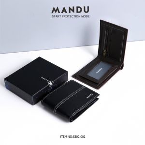 MANDU Casual Mens Wallet Anti-theft Brush RIFD Multi-function Multi-card Moneybag