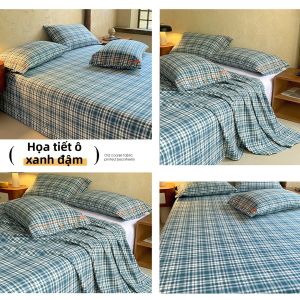 Bộ Chăn Ga Gối Đảo Nghiêng Jacquard Bông