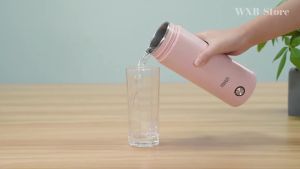 Portable Water Bottle  Travel electric kettle 300W water heating Cup stainless steel thermal flask keep warm kettle