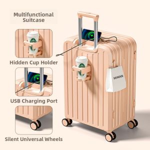 MIMANI | Universal 2026 New Design Large Capacity Silent Trolley Case 20 inch