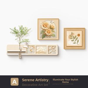CTYLIGHTZ | Cream Style Sunflower Sofa Background Wall & Entryway Art Decor