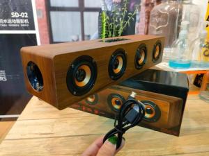 ลำโพงบลูทูธ KTS-1108 เสียงทุ้มหนักแน่น ลำโพงลายไม้ขายดี แยกเสียงซ้ายขวาได้