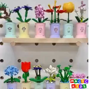 Magic Kids Building Block Flower Bouquet 12 Styles Home Decoration Holiday Gift Educational Activity for Kids