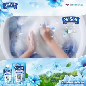 SoSoft Detergent Cair Kemasan Sachet 55 ml Isi 14 pcs + Bonus Canister BOX