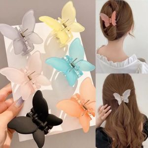 Butterfly Clamp Pastel Shark Clip Candy Color Korean Kpop Fashion Hair Accessories