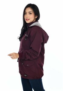JAKET PARKA WANITA REBELION DISTRO LOGO BORDIR BAHAN WATERPROOF TASLAN ANTI AIR DI JAMIN MURAH COD BISA BAYAR DI TEMPAT