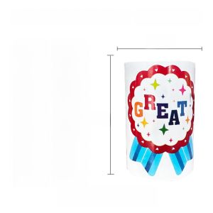 Large Size English Reward Stickers Children Elementary School Kindergarten Praise Stickers Study Excellent Encouragement Stickers English Teacher Classroom Homework Correction Cartoon Non-Wet Glue Chest Medal Stickers