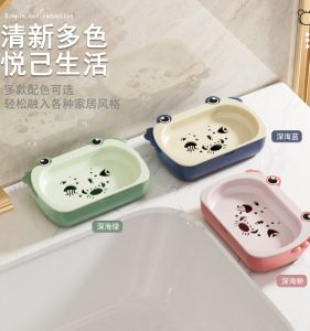 Large Size Crab Soap Dish No Cover Waterproof Bathroom Drainage Creative Cartoon Pattern Home Bathroom Soap Box Storage