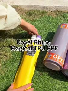 Royal Rhino | Transparent Intelligent Protection Film Repair Scratches Photochromic Modification Film TPU Headlight Film White To Black Purple