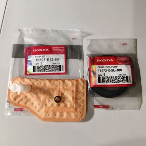 Fuel Filter Set Adv 150 Pcx 150/160 . Honda Genuine Fuel Pump Filter Parts Set (16707-K12-901) w/ ORing (17572-GGL-J00) - for Automatic Motorcycle Scooter Parts. Honda Indonesia PT AHM Parts !! .