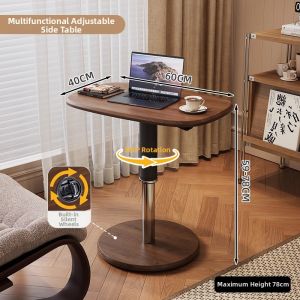 YIYOU | Portable Adjustable Round Coffee Table