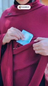 Cape Outer Wanita Outer Rajut Muslim / Atasan Muslim Motif Rajut Lebaran Milva by Vamily Falova