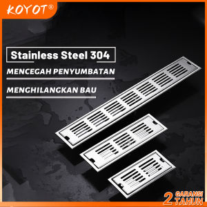 KOYOT Floor Drain Saringan Got 304 Stainless Steel 10/20/30/60cm Saringan Got Kamar Mandi Anti Kecoa Anti Bau Floor Drain Kamar Mandi Anti Kecoa Anti Bau