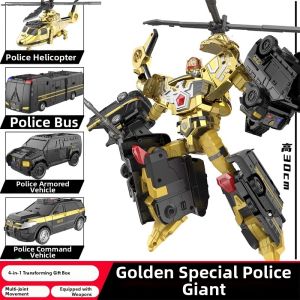 SHENMISHAONIAN | Transformable Car Robot Toy for Boys Complete Set of 4