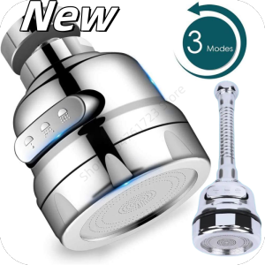 Universal 360 Degree Faucet Extension Tube Water Saving Nozzle Filter Kitchen Water Tap Water Saving for Bathroom Sink Faucet