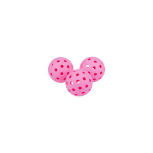 Joysent Durable Outdoor Pickleball Balls 40 Holes 74mm Training Paddle Ball TPE Plastic Competition Practice Pink