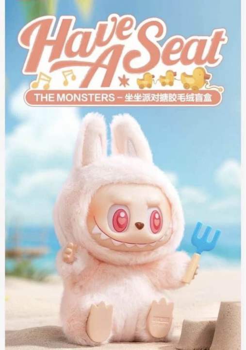 THE MONSTERS Labubu Have A Seat V.2 ตุ๊กตา พกจ.(แบบจุ่มใหม่+