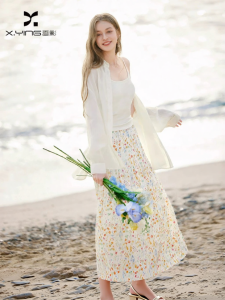 XIANGYING | White Tencel Ribbon Lightweight Shirt