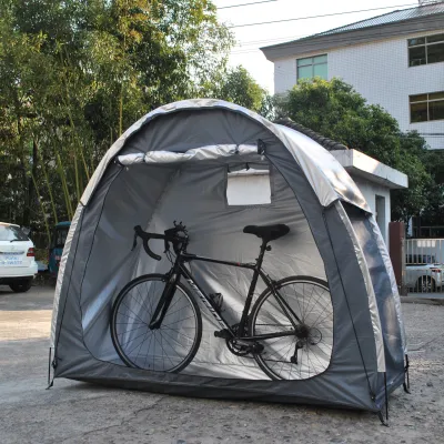 Double Layer Mountain Bike Tent Waterproof Rain Cover Cycling Storage Room Tent Deep Grey Storm Proof Outdoor Camping Tent