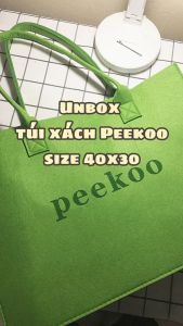 Túi Peekoo xanh lá và hồng đi biển du lịch đi chơi đi làm