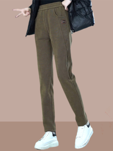 High Waist Slim Fit Casual Pants Large Size Fashionable Spring 2025 Early Trendy Harlan Pants Pocket Detail Other Material