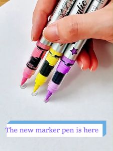 24/36/48/60Colors Soft Head Direct Liquid Acrylic Marker DIY Acrylic Marker Pen Set Gift Box Art Supplies