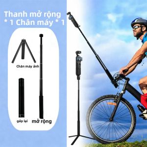 COOL DIER 2 Trong 1 Gậy Selfie Kim Loại Có Thể Thu Gọn Giá Đỡ Ba Chân Tương Thích Với Máy Ảnh Gimbal DJI Osmo Pocket 3 Phụ Kiện Tương Thích