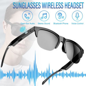 🔥Kuala Lumpur Spot🔥Cermin mata Bluetooth pintar fon telinga tanpa wayar UV400 cermin mata hitam anti-cahaya biru sesuai untuk sukan luar menyokong panggilan bebas tangan dan mendengar muzik